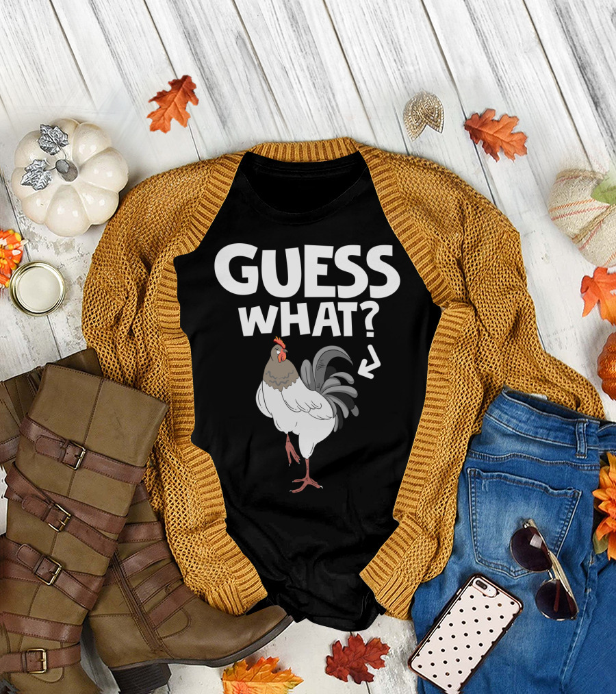 Guess What Chicken Butt Funny Country Farm Animal Joke T-Shirt