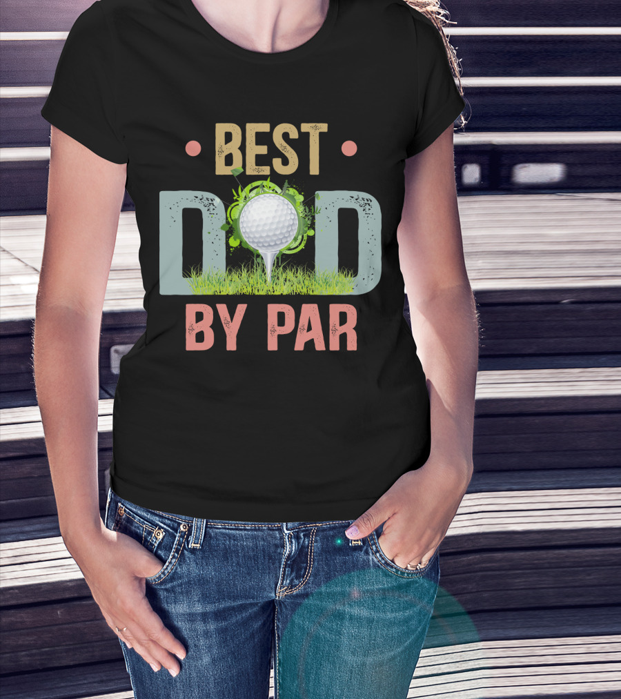 Best Dad By Par Funny Golf Father's Day Men's T-Shirt