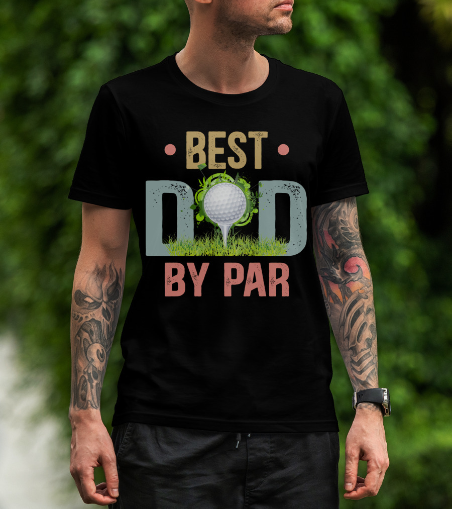 Best Dad By Par Funny Golf Father's Day Men's T-Shirt