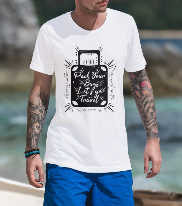 Pack Your Bags Let's Go Travel Adventure Suitcase T-Shirt