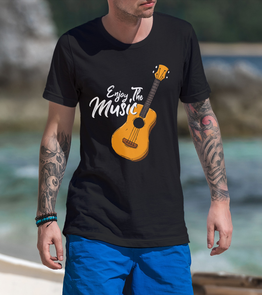 Enjoy The Music Acoustic Guitar T-Shirt