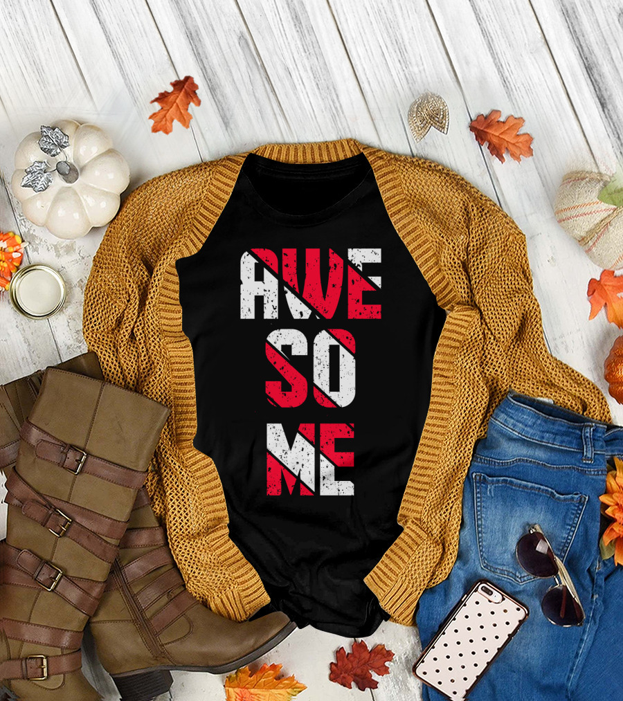 Awesome Distressed Red T-Shirt