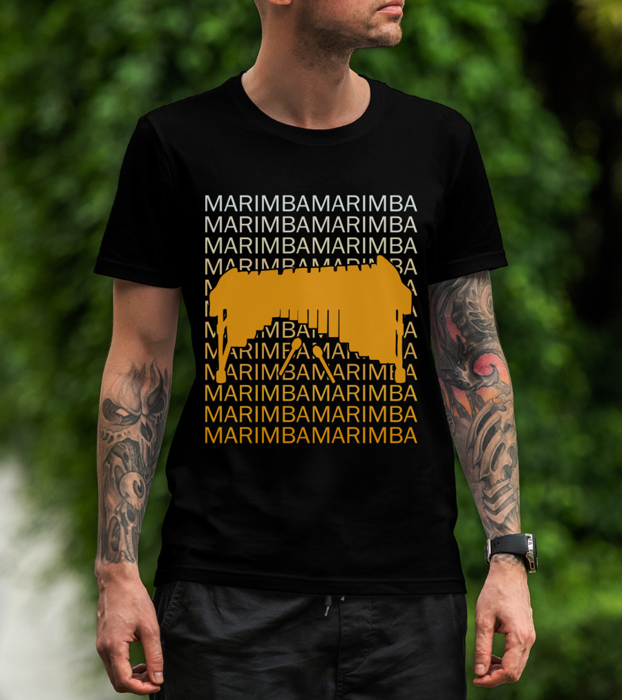 Marimba Marimba Marimba Yellow Instrument T-Shirt
