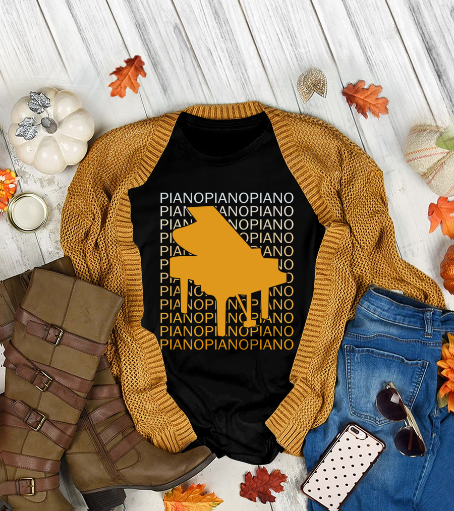 Piano Humor Repeated Piano T-Shirt