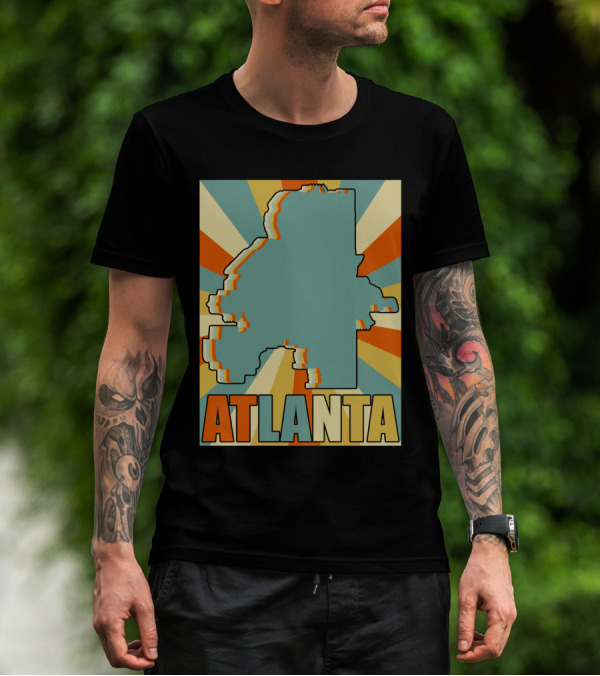 ATLANTA Retro Map T-Shirt