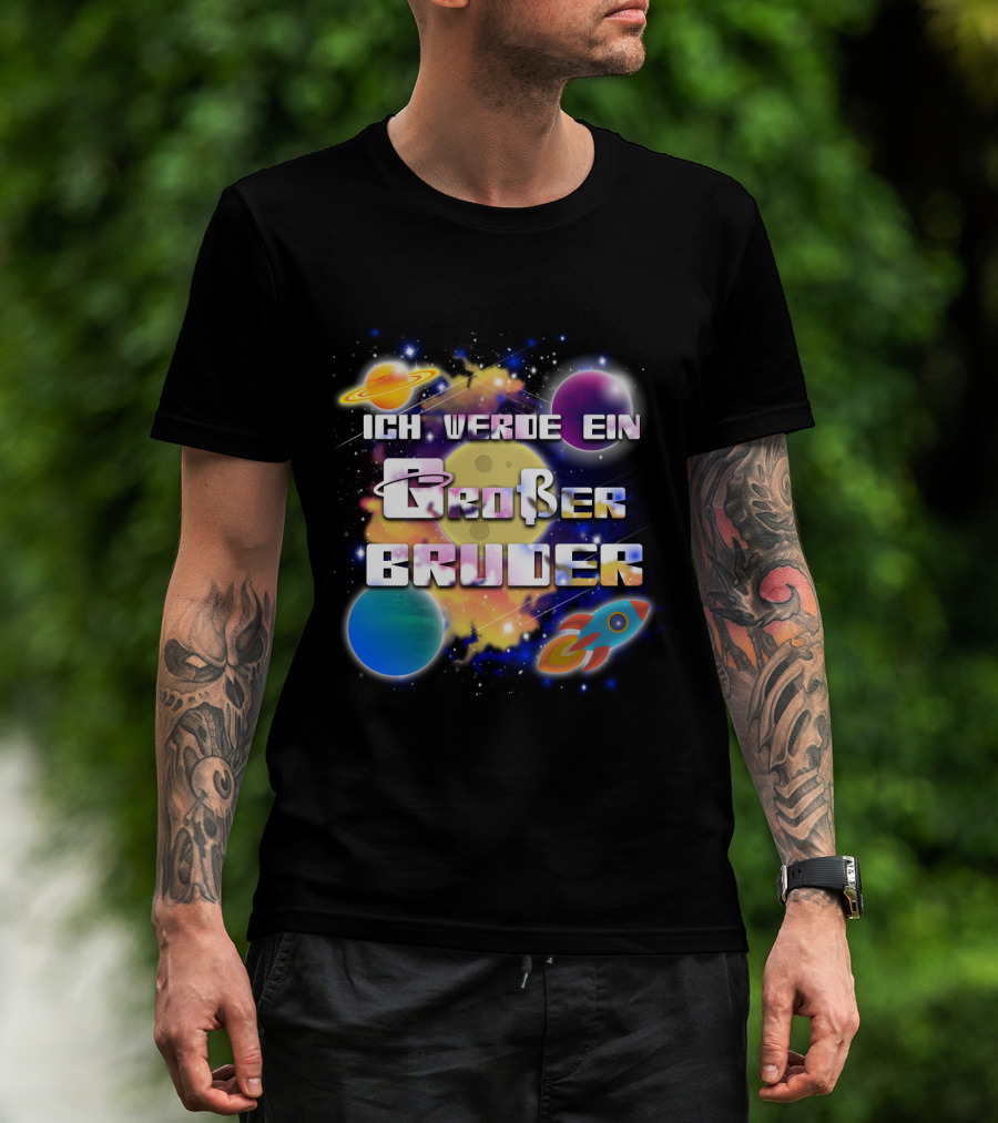 Ich Werde Ein Großer Bruder Rakete Astronaut T-Shirt