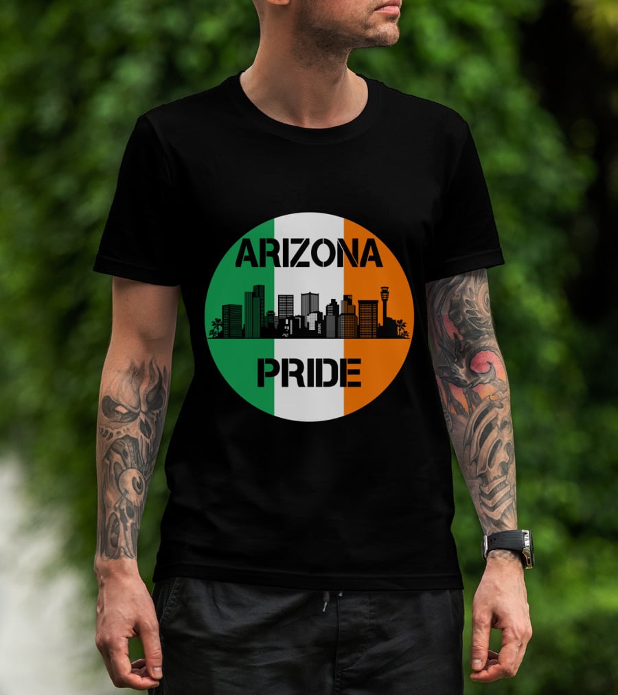 Arizona Pride Skyline With Irish Flag Colors T-Shirt