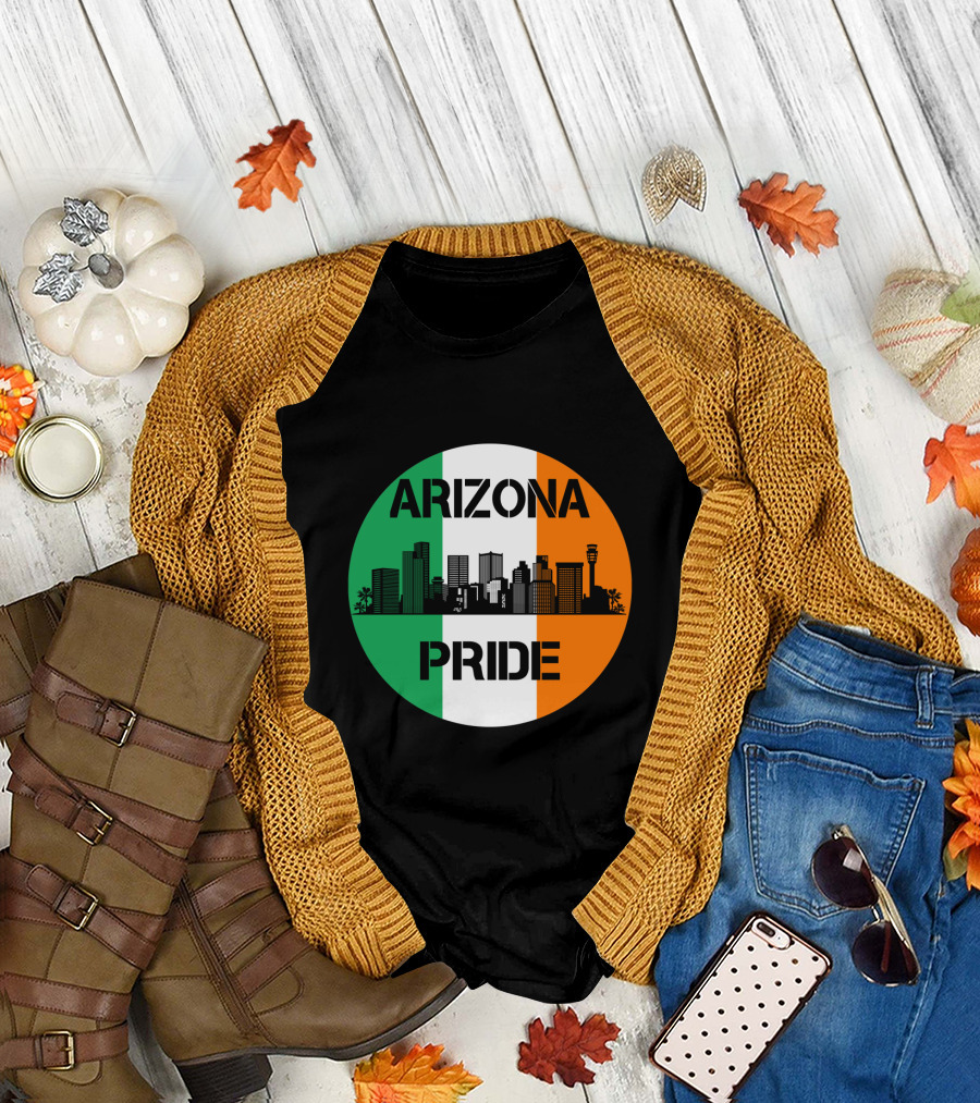 Arizona Pride Skyline with Irish Flag Colors T-Shirt