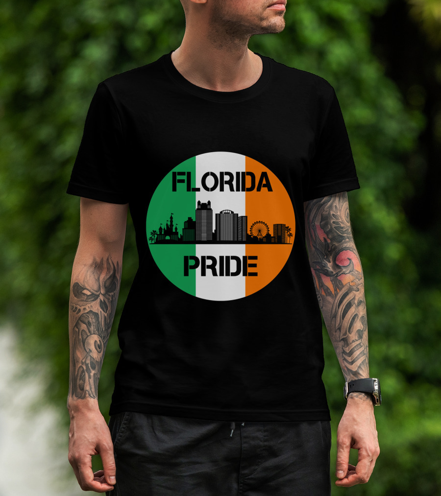 Florida Pride Skyline Irish Flag T-Shirt