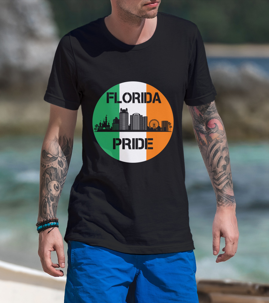 Florida Pride Skyline Irish Flag T-Shirt