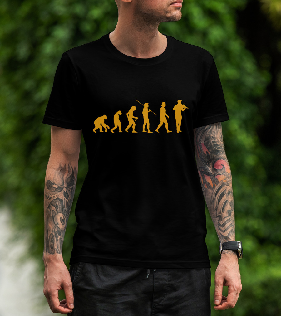 Evolution Violin Playing Journey T-Shirt