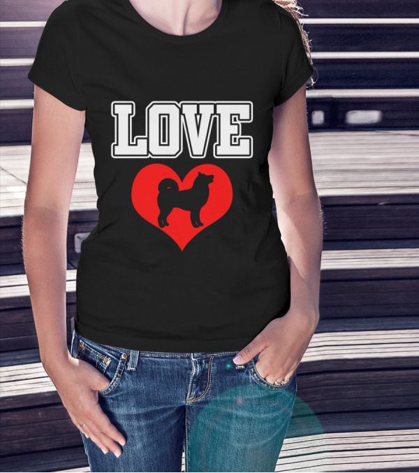 LOVE Heart Shiba Inu Dog Pet Lover T-Shirt