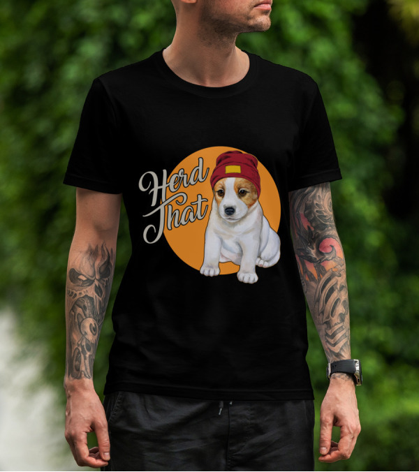 Herd That Jack Russell Dog In Cute Beanie For Animal Lovers T-Shirt