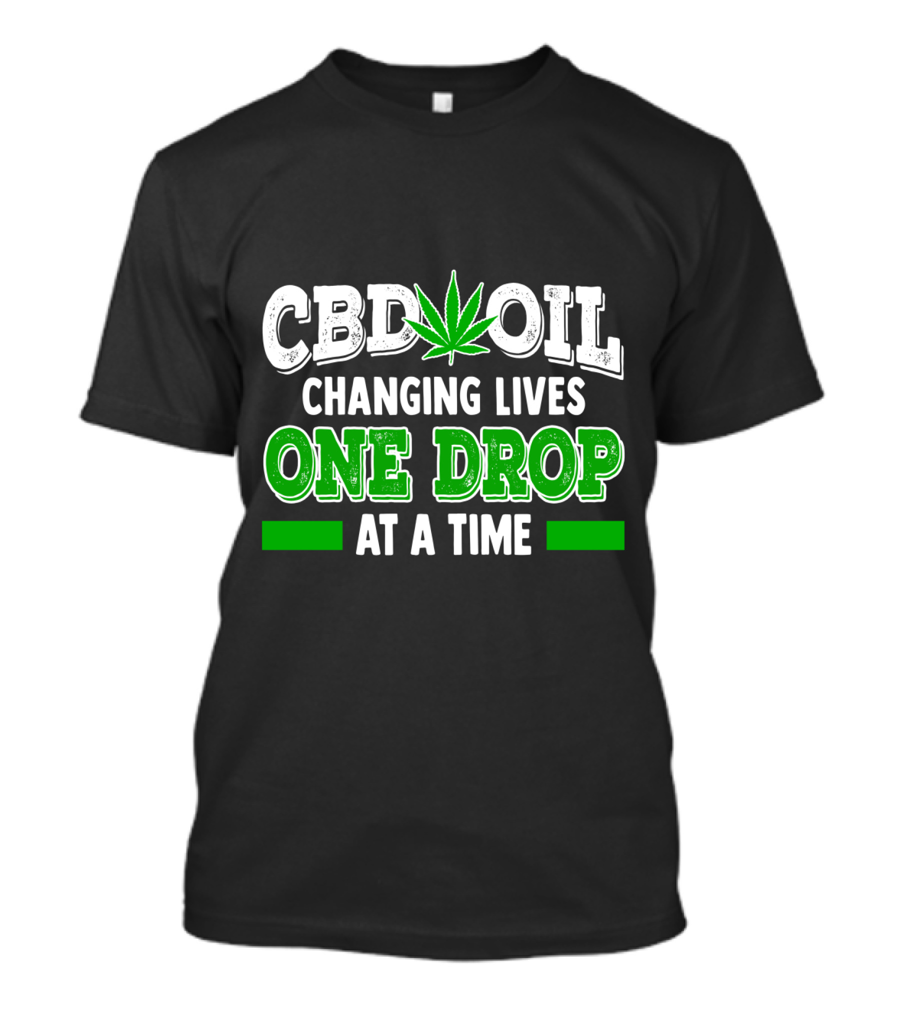 CBD Oil Changing Lives One Drop At A Time Leaf T-Shirt