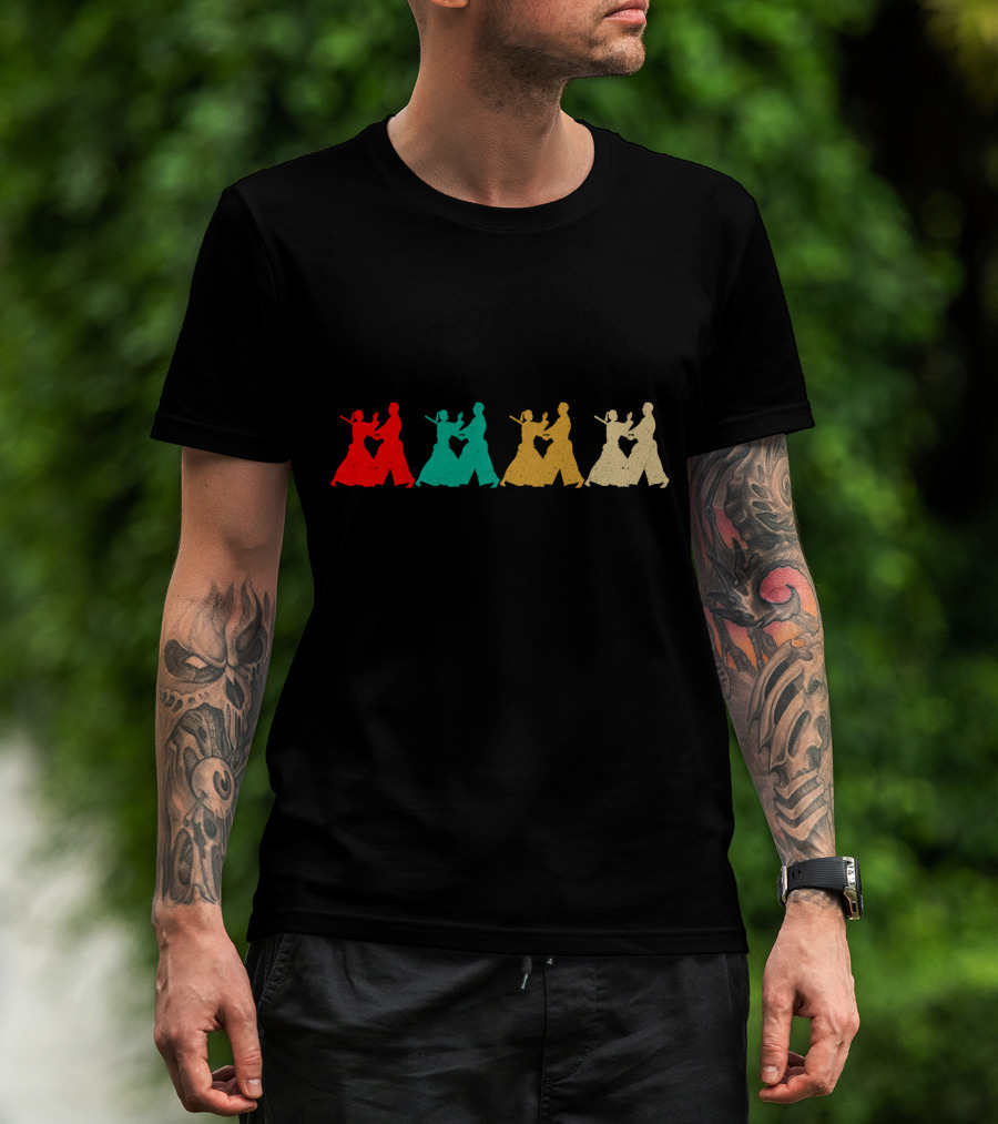 Vintage Aikido Martial Arts Silhouette Series T-Shirt