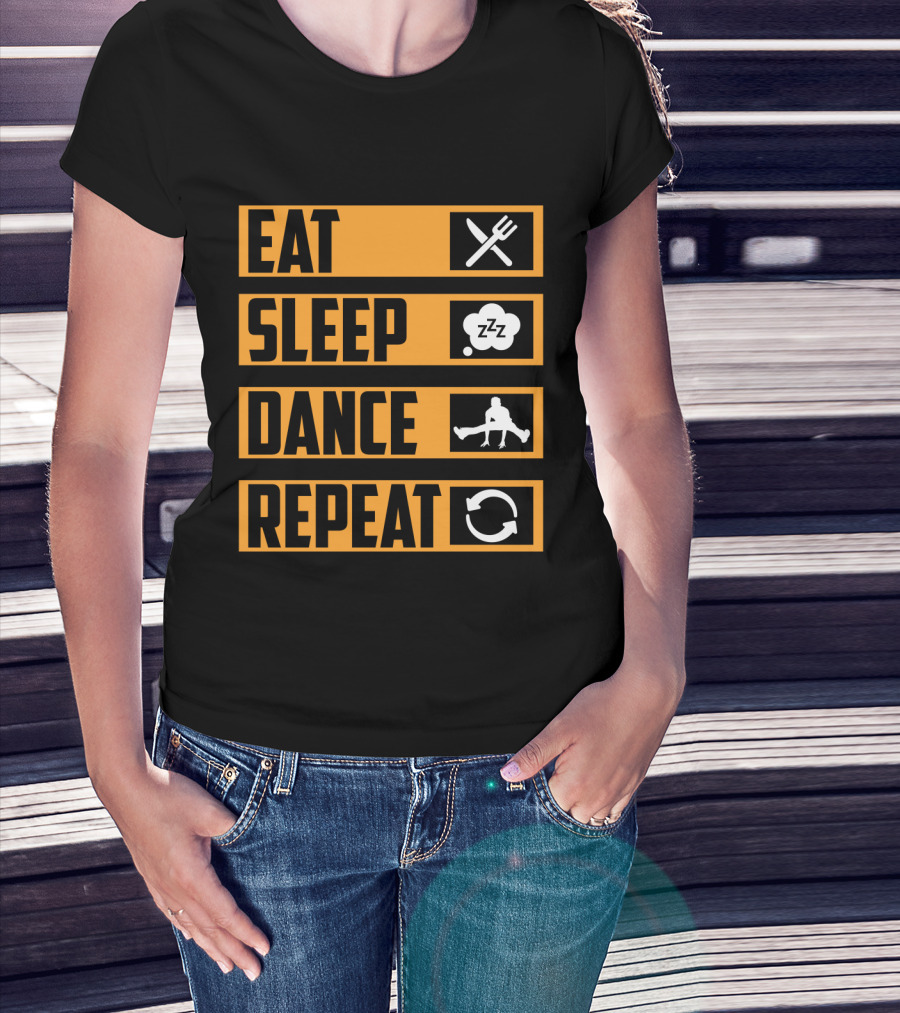 Eat Sleep Dance Repeat Iconic Lifestyle Steps T-Shirt