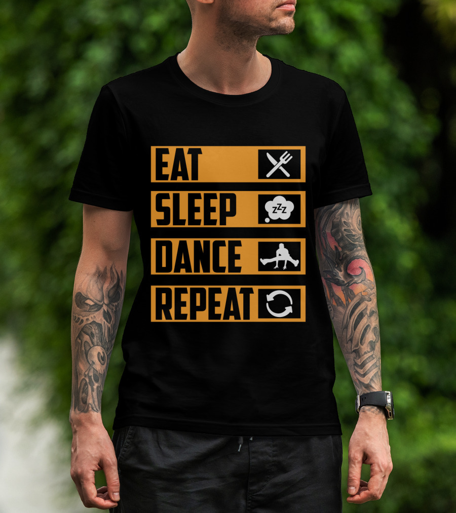 Eat Sleep Dance Repeat Iconic Lifestyle Steps T-Shirt