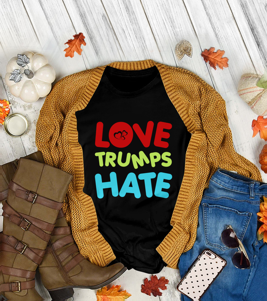 LOVE Trumps HATE with Heart T-Shirt