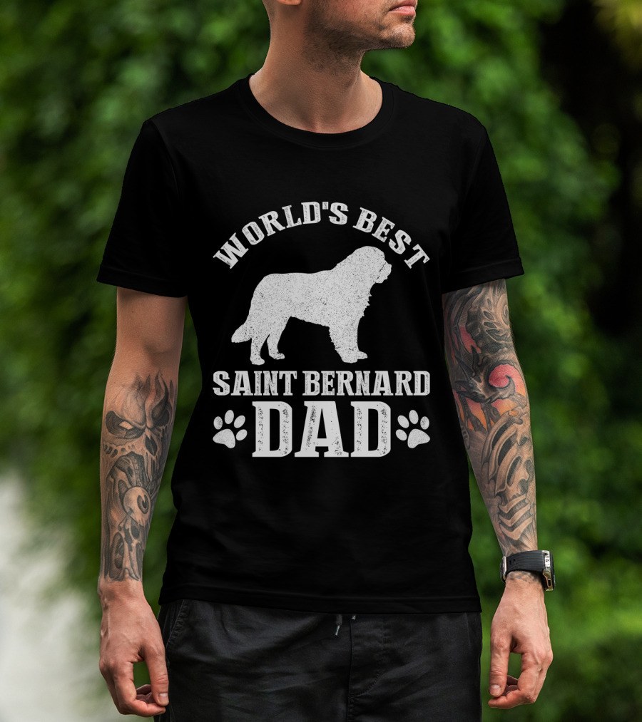 World's Best Saint Bernard Dad T-Shirt