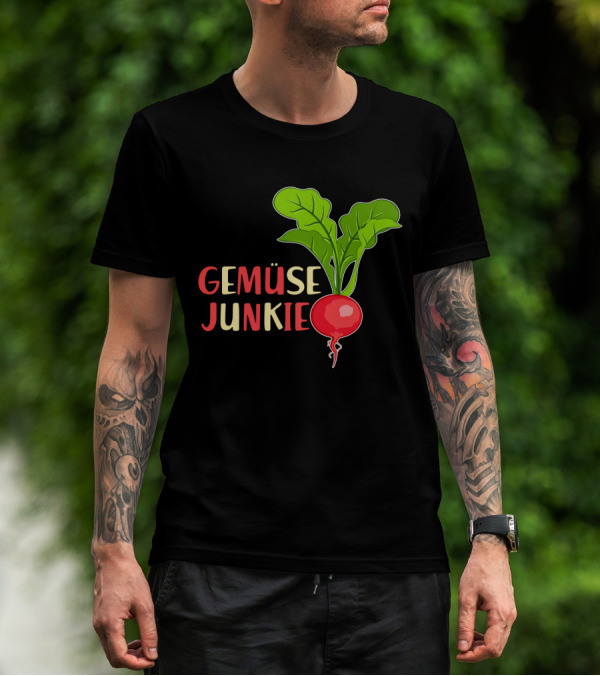 Gemüse Junkie Radish Enthusiast Vibrant Vegetable Lover T-Shirt