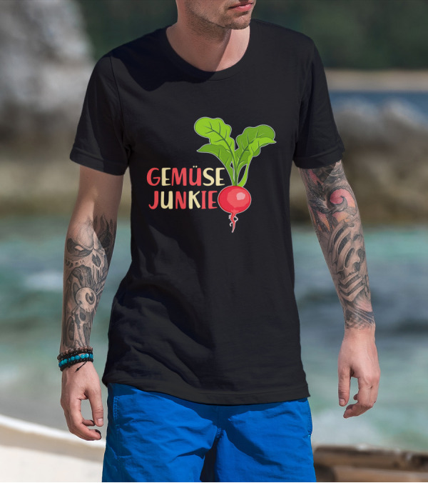 Gemüse Junkie Radish Enthusiast Vibrant Vegetable Lover T-Shirt