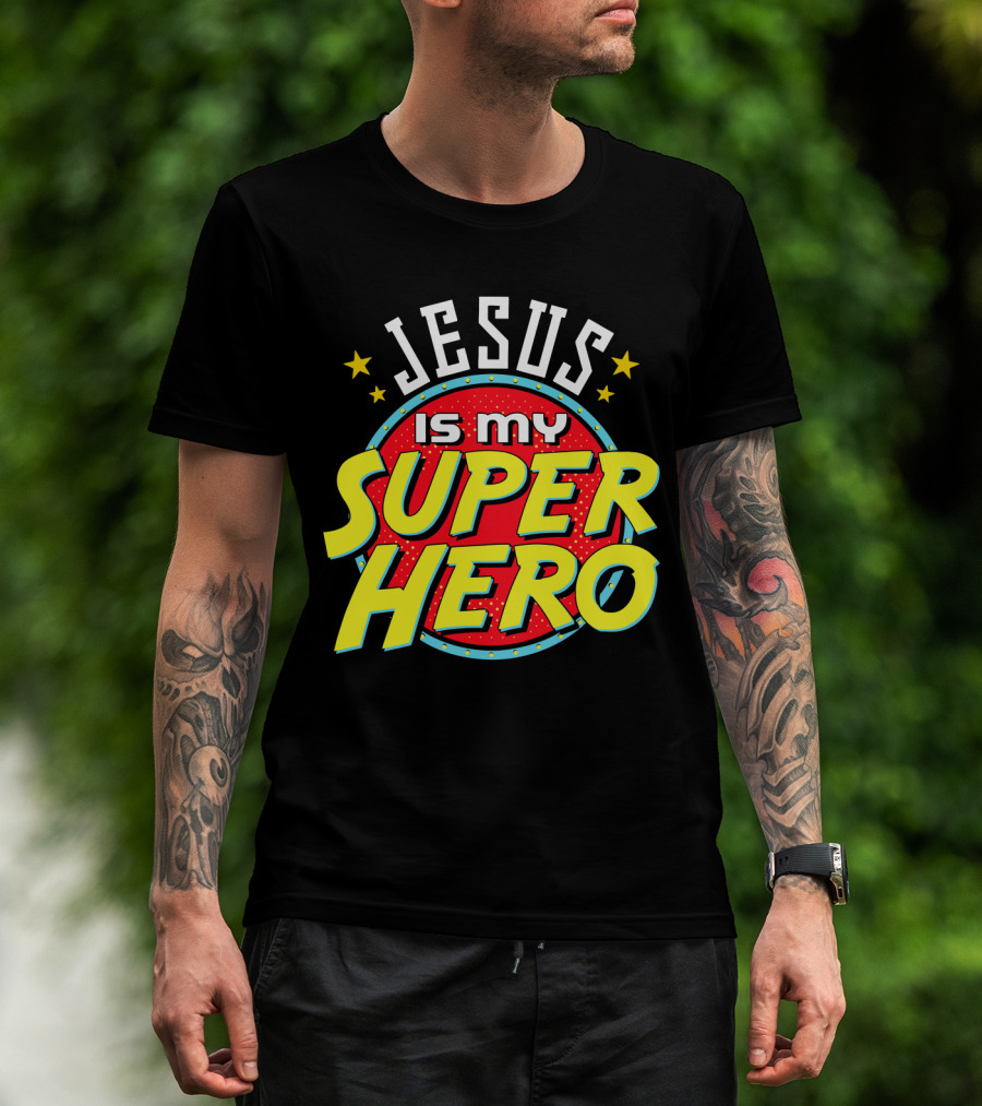 Jesus Is My Superhero Vintage Comic T-Shirt