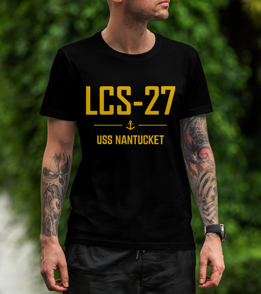 LCS-27 USS Nantucket Anchor T-Shirt