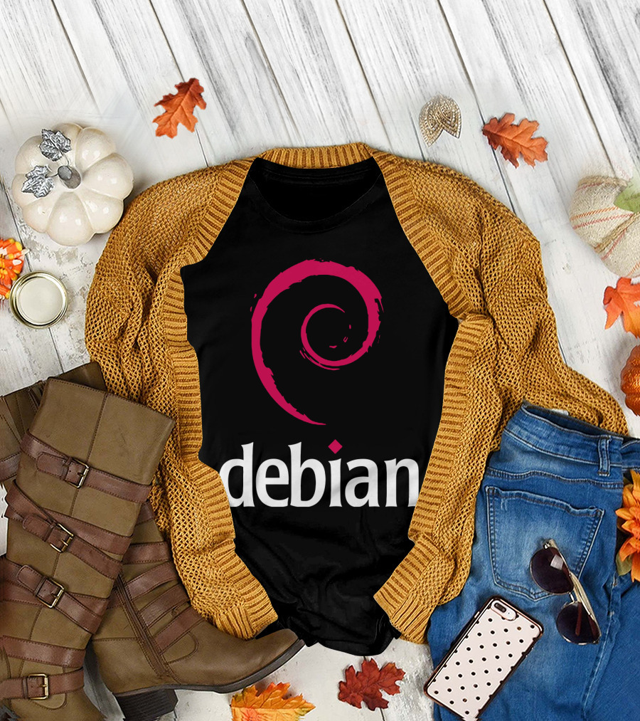 Debian Linux Logo Spiral T-Shirt