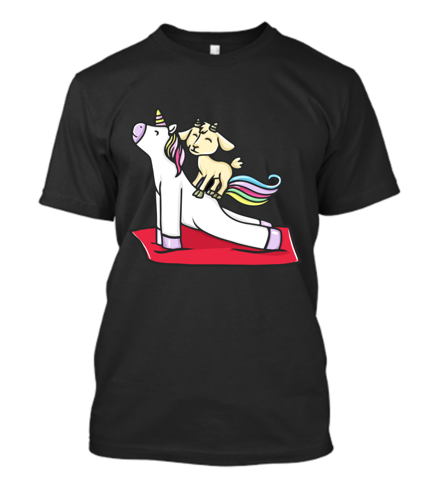 Funny Goat Balancing On Yoga Pose Unicorn T-Shirt