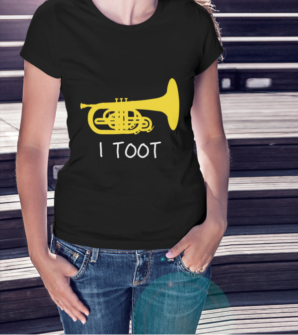 Funny Mellophone I Toot Yellow Instrument T-Shirt