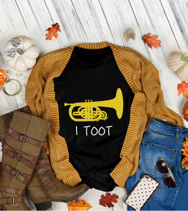 Funny Mellophone I Toot Yellow Instrument T-Shirt