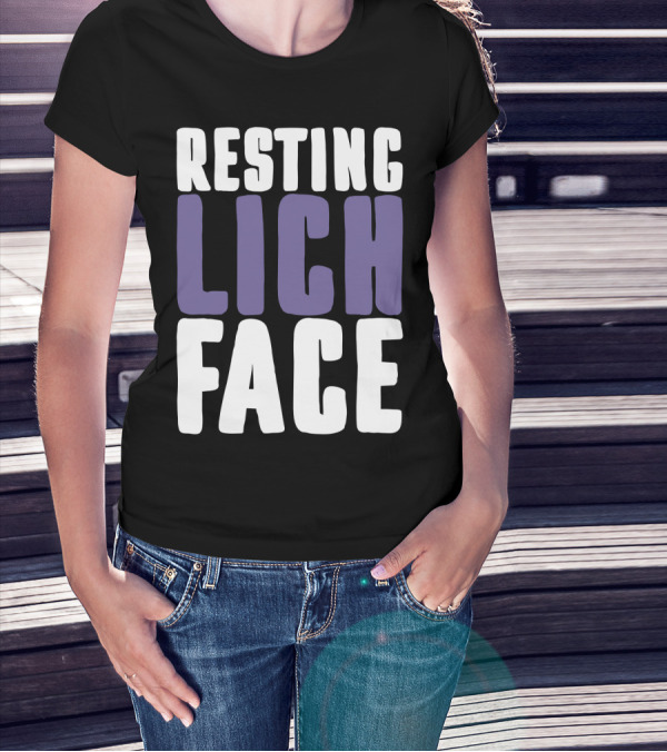 Resting Lich Face Dungeons Dragons Humor T-Shirt