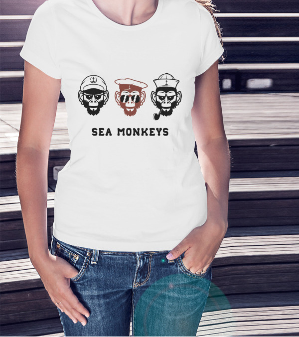 Sea Monkeys Trio Nautical Captains T-Shirt