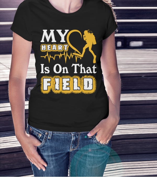 MY Heart Is On That FIELD Scuba Diving T-Shirt