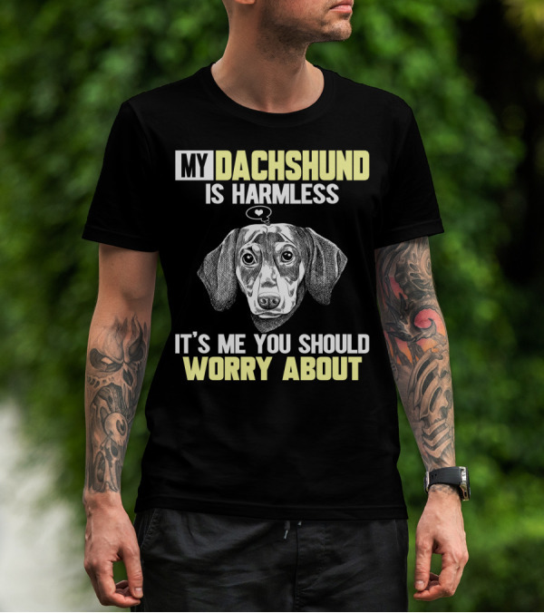 MY DACHSHUND IS HARMLESS IT'S ME YOU SHOULD WORRY ABOUT T-Shirt