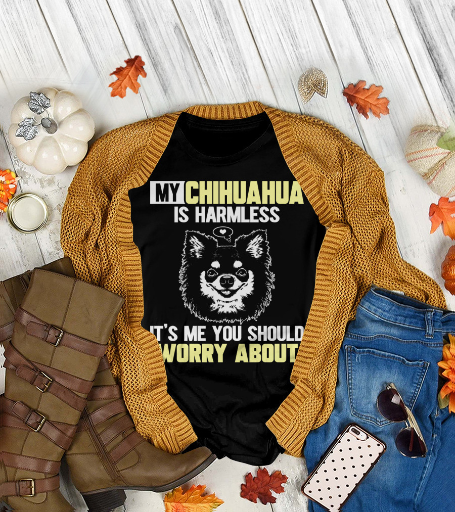 MY CHIHUAHUA IS HARMLESS IT'S ME YOU SHOULD WORRY ABOUT T-Shirt