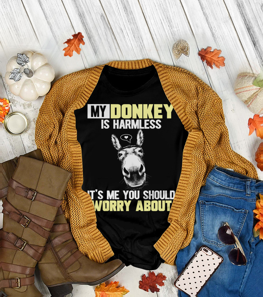 MY DONKEY IS HARMLESS IT'S ME YOU SHOULD WORRY ABOUT T-Shirt