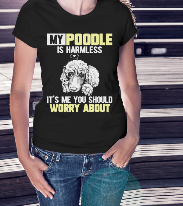 MY POODLE IS HARMLESS IT'S ME YOU SHOULD WORRY ABOUT T-Shirt