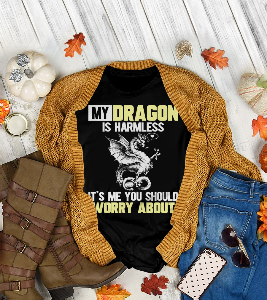 MY DRAGON IS HARMLESS IT'S ME YOU SHOULD WORRY ABOUT T-Shirt