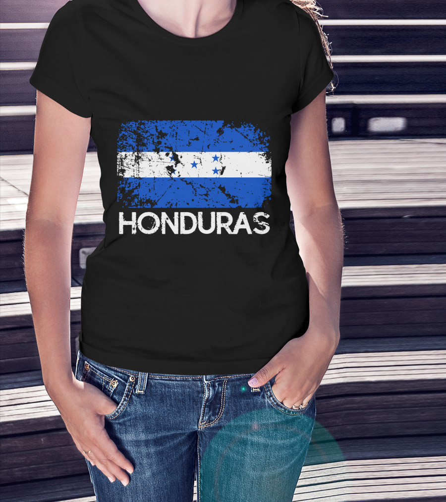 Honduran Flag Vintage Honduras Made In Honduras T-Shirt