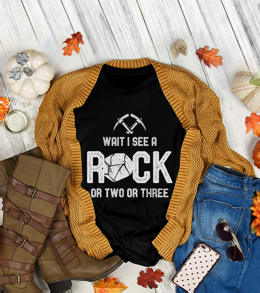 Wait I See A Rock Or Two Or Three T-Shirt