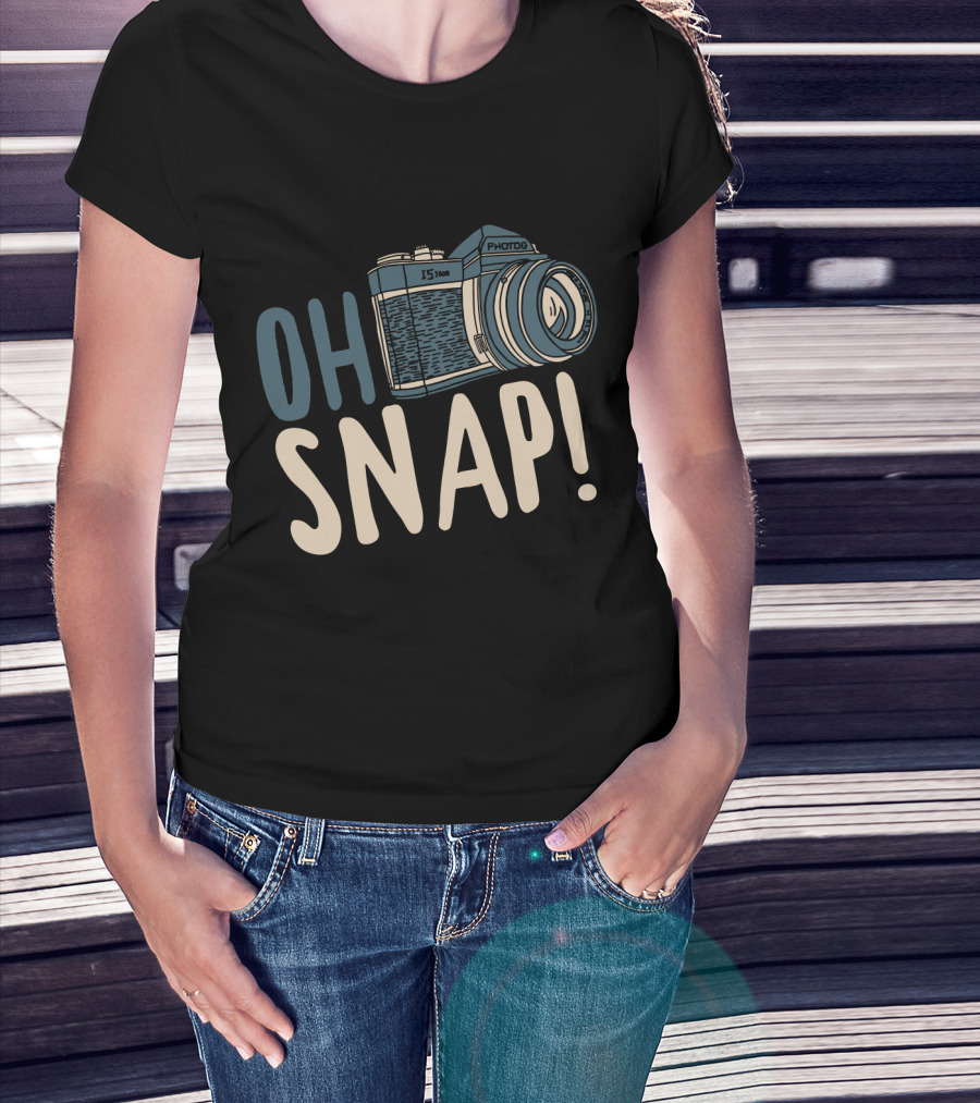 OH SNAP Photography Retro Camera T-Shirt