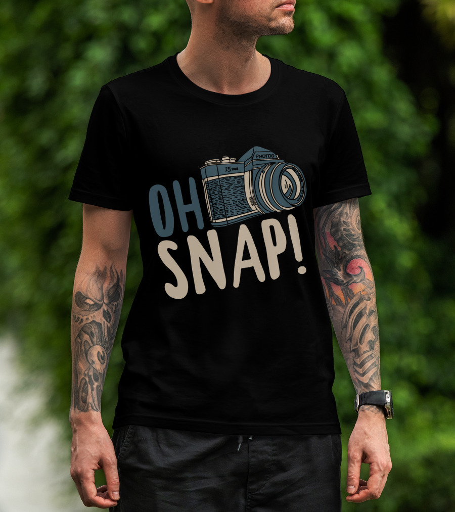 OH SNAP Photography Retro Camera T-Shirt