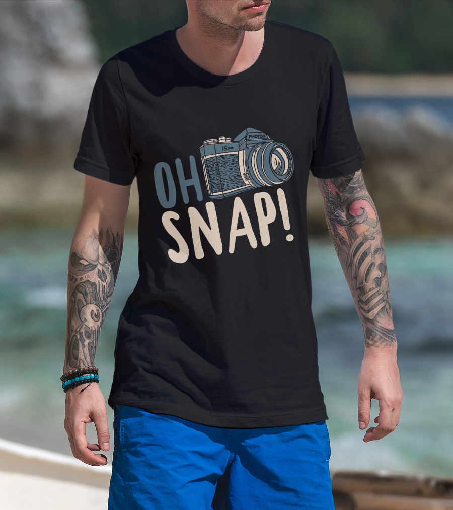 OH SNAP Photography Retro Camera T-Shirt