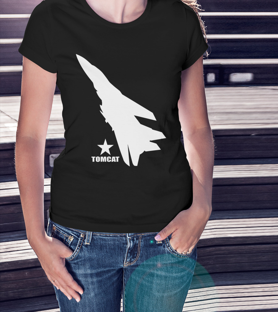 F 14 Tomcat Silhouette With Star T-Shirt
