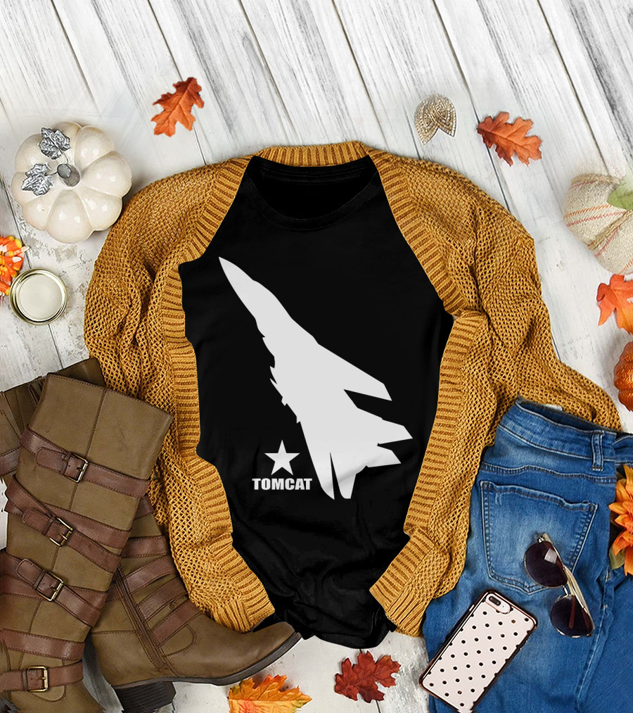 F 14 Tomcat Silhouette with Star T-Shirt