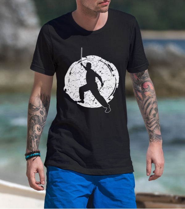 Kali Filipino MMA Discipline Arnis Stick Martial Arts Silhouette Circle T-Shirt