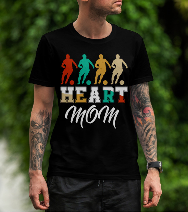 Soccer Heart Mom Vintage Dribbling T-Shirt