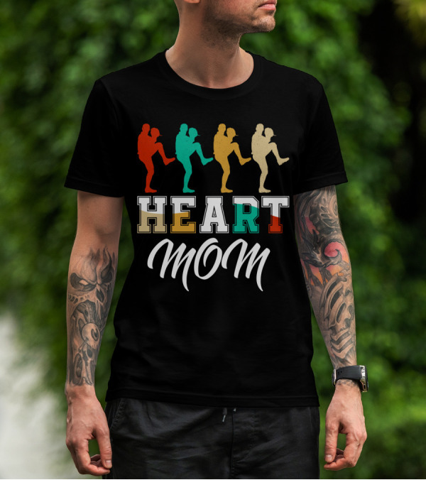 Heart Mom Baseball Player T-Shirt