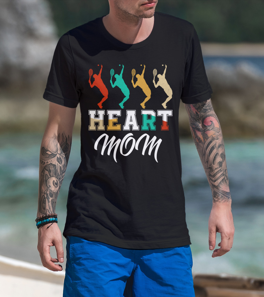 Tennis Heart Mom T-Shirt